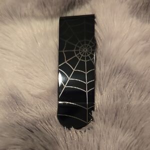 Black Spider Web Stainless Steel Money Clip Brand New In Box